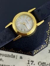 Retro c1950's 18K Gold Omega Backwind Cal 440 Cocktail 16mm Ladies Watch