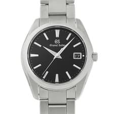 GRAND SEIKO Heritage Collection Quartz SBGV223 Black Men's Used Watch #31131