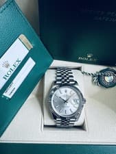 Rolex Datejust 126334 Silver Dial Jubilee Bracelet, Fluted Bezel - B&P - 2019