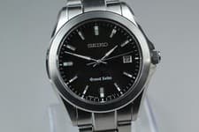[ EXC+5 ] Grand Seiko SBGF021 8J56-8020 Men's Black Dial Quartz Watch from JAPAN