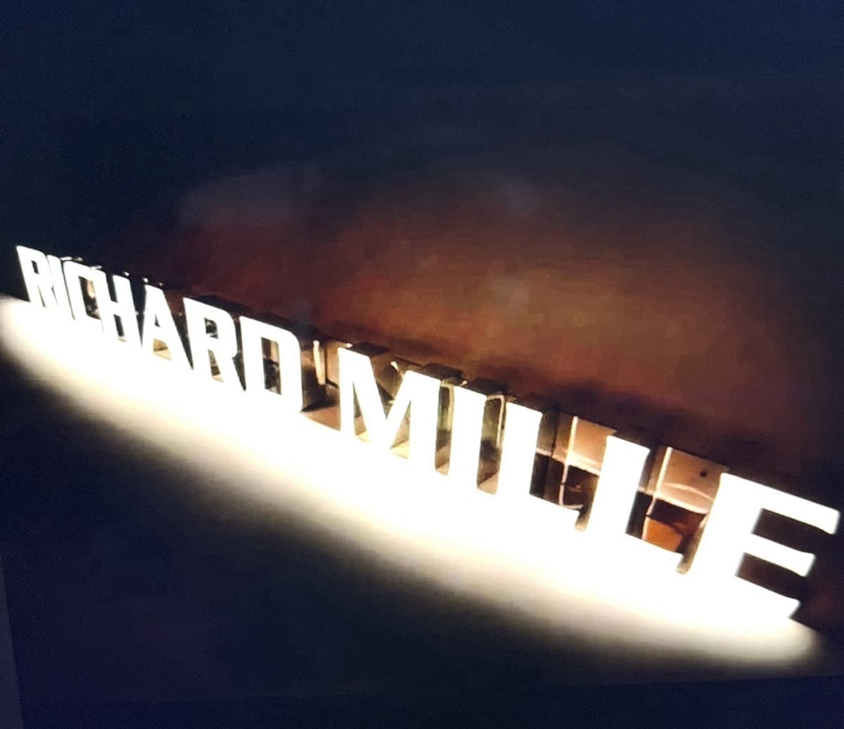Richard Mille Illuminated Metal Wall Mounted Sign