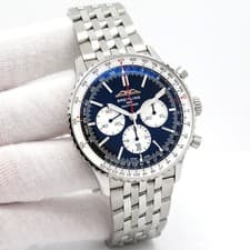 Breitling AB0137 Navitimer B01 Chronograph 46mm with Black Dial on Bracelet