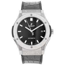 Hublot Classic Fusion Titanium Black Dial on Rubber 45mm 511.NX.1170.LR