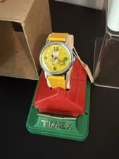 Vintage 1970s Timex Snoopy Tennis "Mystery Ball" Watch - UNWORN NOS - With Stand
