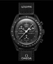 Genuine OMEGA x Swatch Speedmaster MoonSwatch Mission to Moonphase Black New