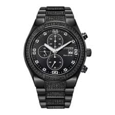 Citizen Eco Drive Chronograph Men watch stainless steel black tone CA0755-68E
