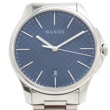 Gucci G-Timeless 38mm Stainless Steel Quartz Watch Diamond Dial Pre-Owned