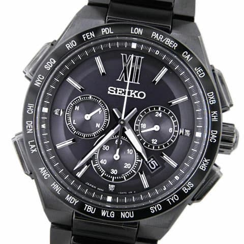 Seiko Brightz Flight Expert SAGA211 Titanium Solar Radio Watch Unisex used