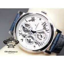 Orobianco Oraklassica Men’s Skeleton Quartz Watch Silver 002-5