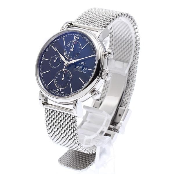 IWC PORTOFINO CHRONOGRAPH IW391030 42mm SS Black Dial Automatic Day-Date #C244