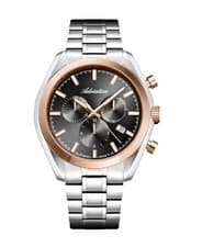 ADRIATICA Men Casual Watch Classic Dress Black Dial Waterproof Swiss Chronograph