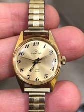 Vintage Certina Club 2000 Gold Plated Ladies Watch Manual Wind 17-36 17 Jewels