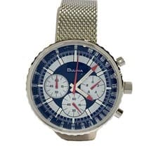 BULOVA Wristwatch Quartz Analog Stainless Steel Blue 96K101 Classic Design