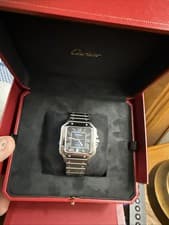 Cartier Santos 39.8mm Automatic Stainless Steel Blue Roman 4072 WSSA0018