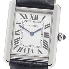 CARTIER Tank solo SM WSTA0030 Silver Dial Quartz Ladies Watch_934107