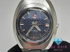 RADO KRIENS Men's Auto Watch Date Navy Blue Silver SS From Japan