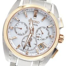 SEIKO Astron SBXC104/5X53-0AV0 GPS white Dial Solar Powered Radio Men's_951670