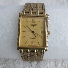 Samsung Longines Gold-Tone Square Quartz Watch Men Official