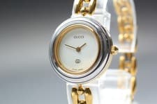 [Near MINT] Vintage GUCCI Change Bezel 11/12 Gold Quartz Women's Watch