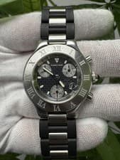 Cartier 21 Chronoscaph W10125U2 Stainless Steel & Rubber Watch