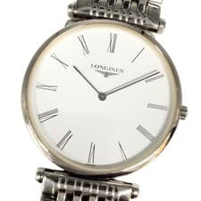 Longines L47094 Grand Classique Quartz Mens Watch 33mm Case Silver Stainless