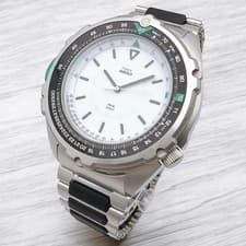 Timex Diver Inspired Reissue Watch Mens Quartz 45mm White Dial wrist 20cm