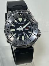Seiko Black Monster SKX779 1st Gen Automatic Diver Watch 7S26-0350