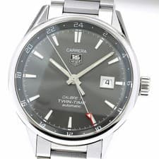 TAG HEUER Carrera Twin Time Caliber 7 GMT Auto Men’s Watch Used From Japan