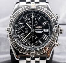 Breitling Crosswind 43 mm Windrider Black Roman Dial Bracelet Steel A13355