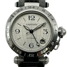 Cartier Pasha de Cartier Meridian GMT W31029M7 Silver Stainless Steel #OK1401