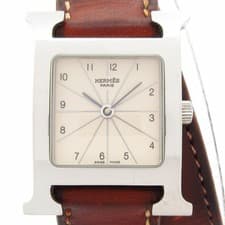 HERMES H Watch HH1.210 1****** Dark Brown Women's Wrist Watch