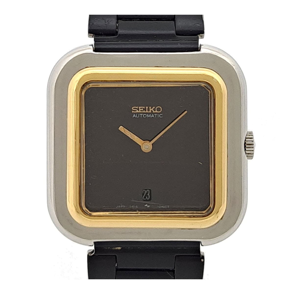 SEIKO 2415-3020 Square Automatic Stainless steel gold plating mens Boys