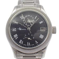 LES GENEVEZ GMT Power Reserve 81003 Automatic Watch Black JP