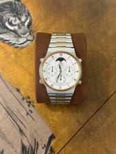 Vintage Seiko Chronograph Quartz Moon Phase Sports 7A48-7009 Watch