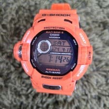Casio G-SHOCK GW-9200RJ-4JF Rangeman Rescue Orange Solar Atomic Watch Excellent