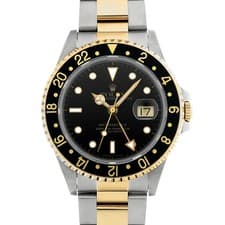ROLEX GMT-MasterII 16713 black WATCH 725822