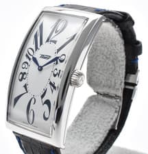 [Exc+5] Tissot Heritage Banana Z181 Quartz White Dial 27mm Leather Men's Watch