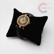 Cartier Must Vendome Vintage Vermeil Red Dial SV925 Quartz Ladies Watch w/Box