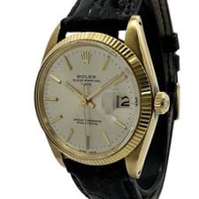 ROLEX Oyster Perpetual 1503 Automatic Cal.1570 Champagne Silver Yellow Gold Mens