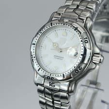 Tag Heuer TAG Heuer WH1311 White Dial Professional 6000 3 Hands Date Siler