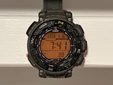 Casio Pathfinder PAG-240 solar watch w/ compass/thermometer/altimeter/barometer