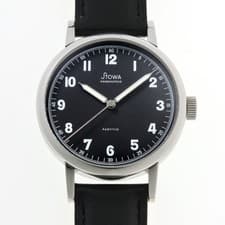 STOWA Partitio Hand-wound Japan Limited Black Dial SS Used Watch