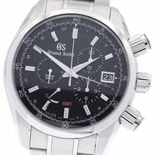 SEIKO WATCH SBGC003/9R86-0AA0 GRAND SEIKO SPRING DRIVE CHRONOGRAPH BLACK MEN'S