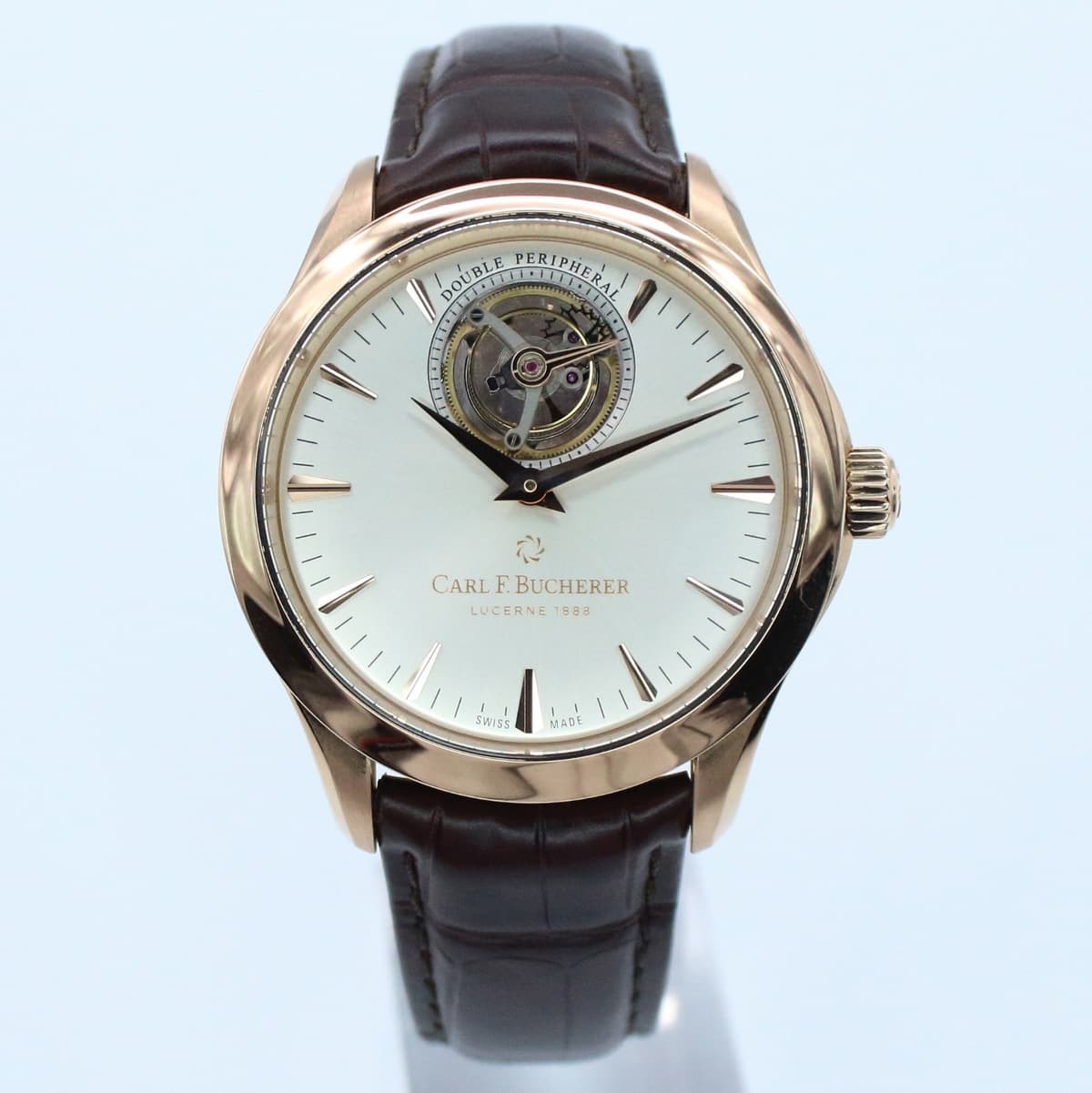 Carl F Bucherer Heritage Tourbillon 00.10802.03.13.01 43mm Rose Gold Silver Dial