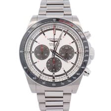 Longines Conquest 42mm White Chronograph Dial Watch Ref# L3.835.4.72.6