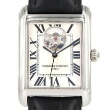 Authentic Frederique Constant Classic Carre Heartbeat FC-310SWR4C6 Stainless...