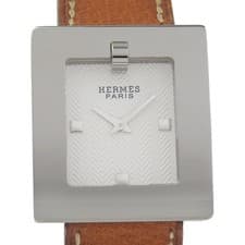 HERMES Belt watch Watches BE1.210 WhiteDial Stainless Steel Quartz Analog ...