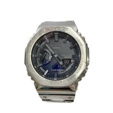CASIO Solar watch G-SHOCK Analog Stainless steel BLK SLV SS