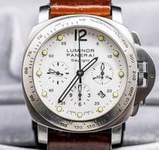 Panerai 251 Luminor Chrono Daylight 44mm Ivory Dial Steel PAM00251 PAM251 PAM