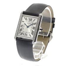 CARTIER TANK MUST LM W4TA0017 25mm SS Silver Dial Quartz Watch #C139